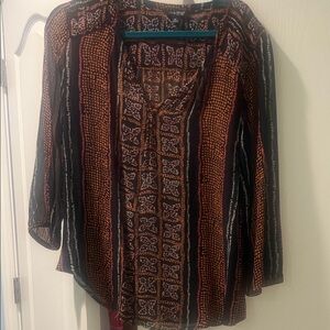 Lucky Brand Multicolor Sheer Blouse